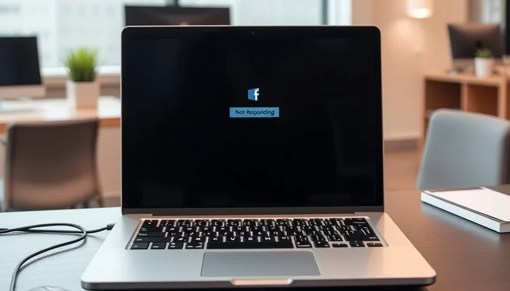 Laptop Windows 11 freeze dengan layar tidak responsif di lingkungan kerja kantor