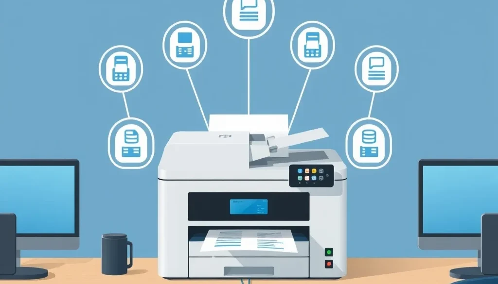 cara share printer di kantor kecil - Shared office printer setup with network connections