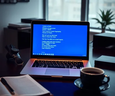 Layar laptop menampilkan error saat mempraktikkan cara mengatasi bluescreen Windows